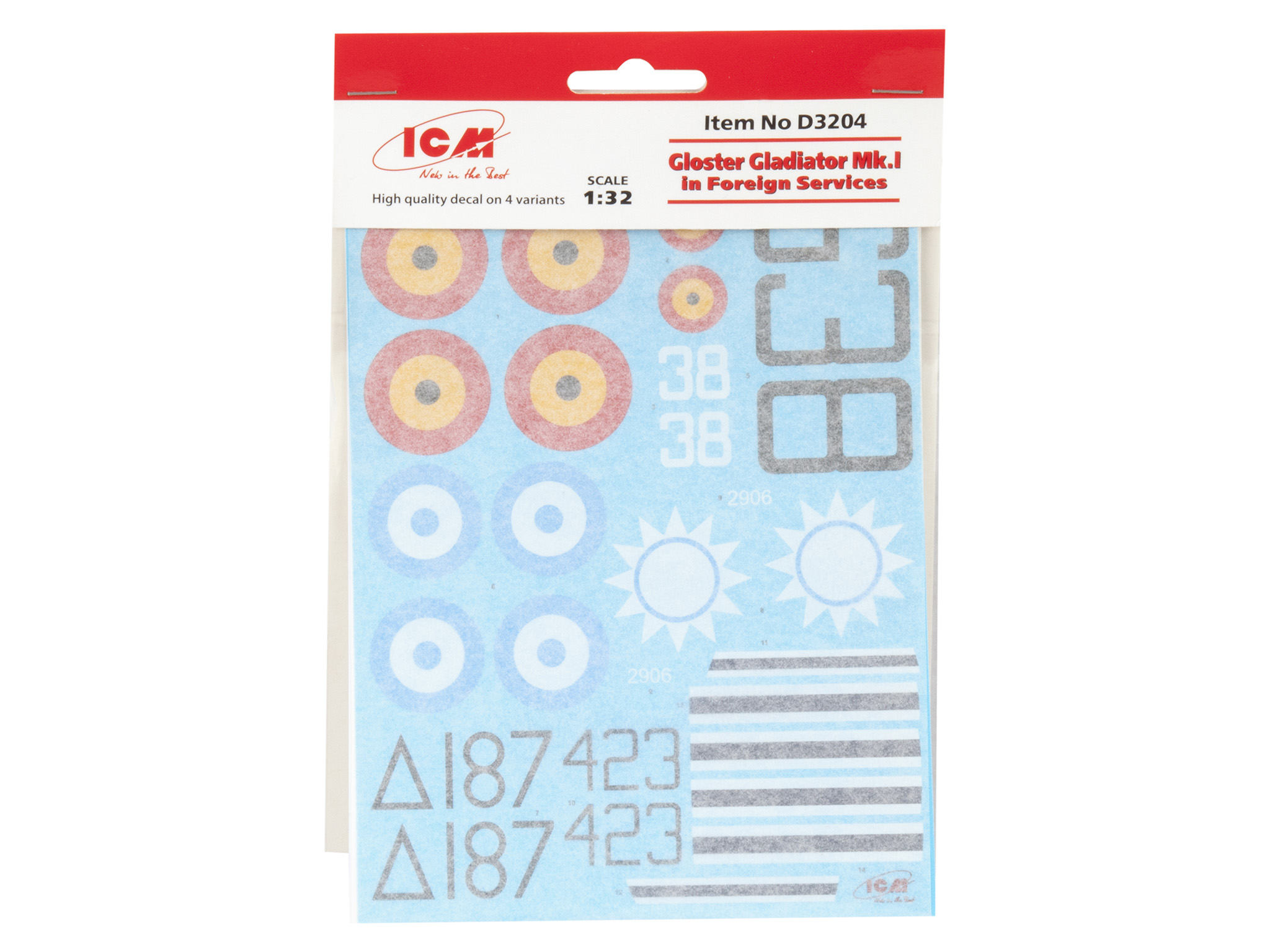 D3204 Декаль Gloster Gladiator Mk.I/II на иностранной службе