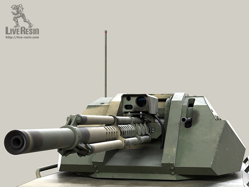 LRE35302 Армейский бронированный многоцелевой автомобиль ТИГР-М, серия модификаций - (БМДУ) Уран-9 с 30 мм пушкой 2А72 для варианта машины - БРШМ 