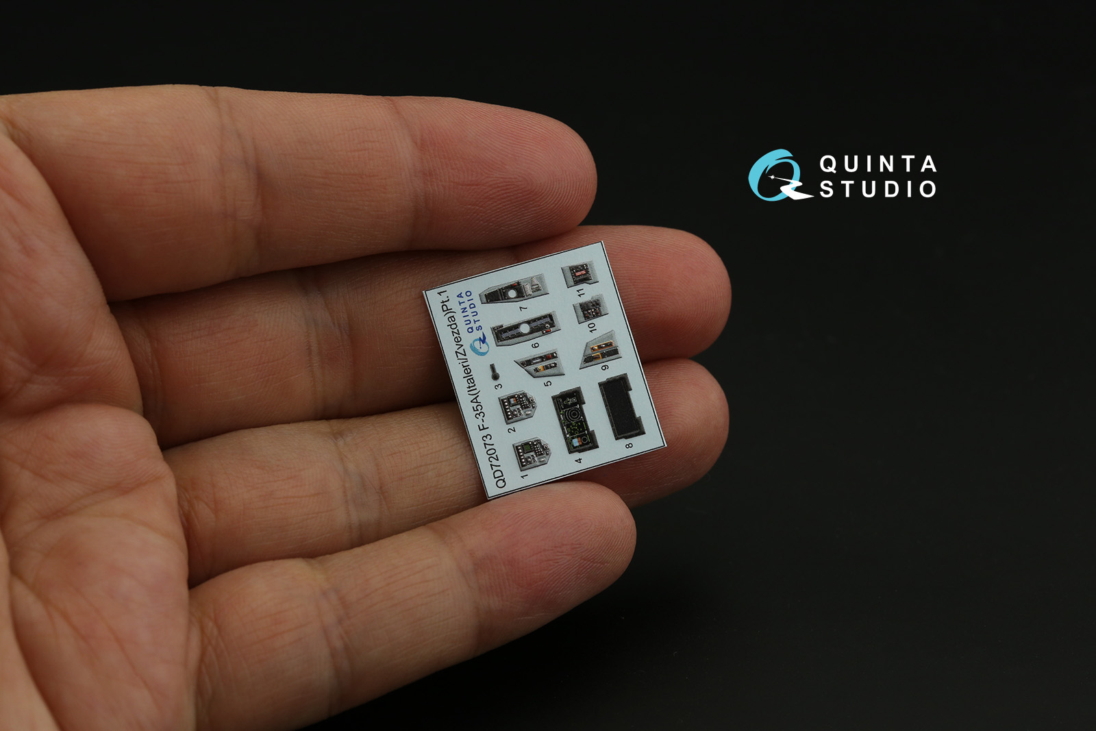 QD72073 3D Декаль интерьера кабины F-35A (Italeri/Звезда)