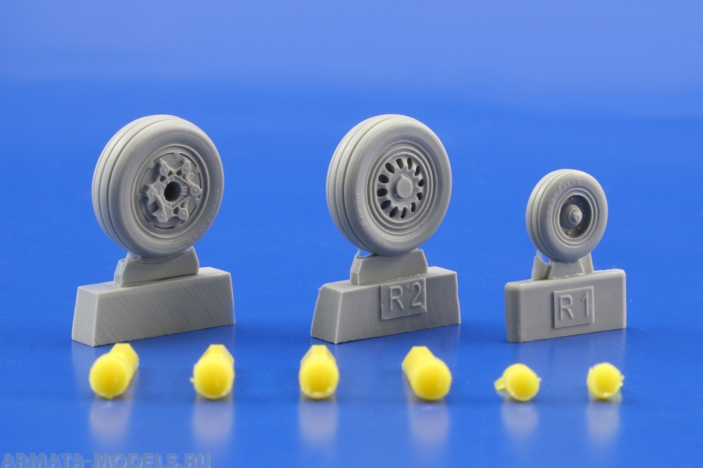 648011 F-16C/D Late wheels (колеса) эпоксидная смола+фототравление for Italeri (Eduard Brassin) 