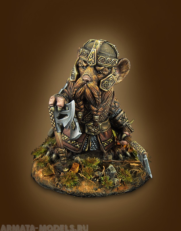 СM-M04 Декоративная фигурка из смолы Хамстерли (Hamsterli) ScaleBro