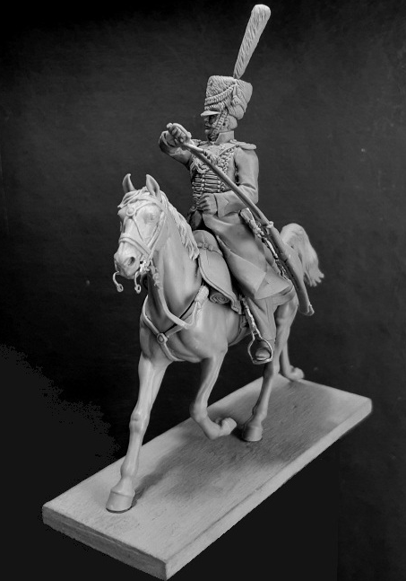 CHM-54247(М). Обер-офицер конных полков Санкт-Петербургского ополчения, Россия 1812-14 гг. 54 мм. Материал - белый металл. Chronos Miniatures