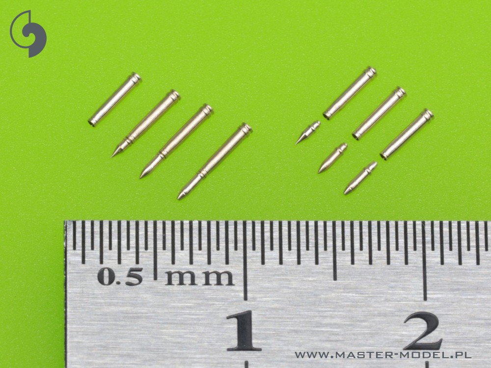 GM-35-019 Немецкие боеприпасы 2 см (кал. 20x138B) для Flak 30/38, KwK 30/38 - снаряды (15 шт.) И 3 типа снарядов (по 5 шт. Каждого типа)