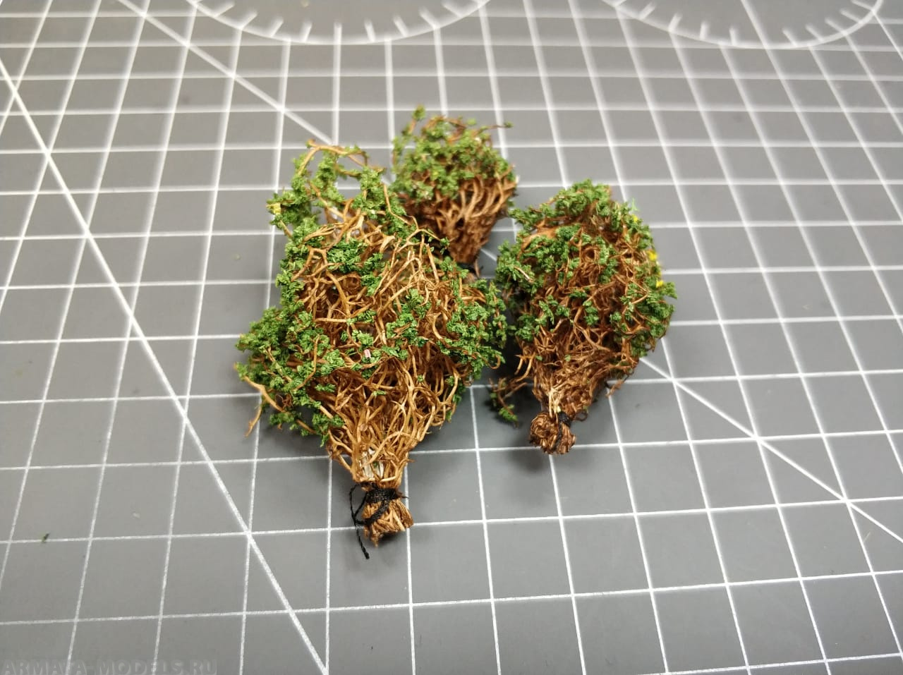 3063/3 Кусты лето, микс 8шт. (темно-зеленые)