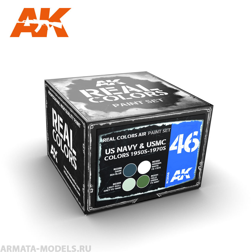 RCS046 Набор красок Real Colors US Navy & USMC Colors 1950s-1970s