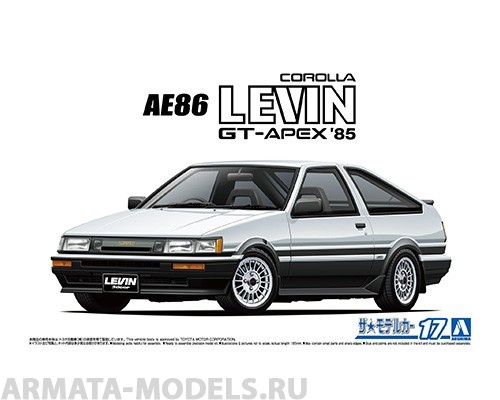 06192 Toyota Corolla Levin AE86 GT-Apex '85 Aoshima