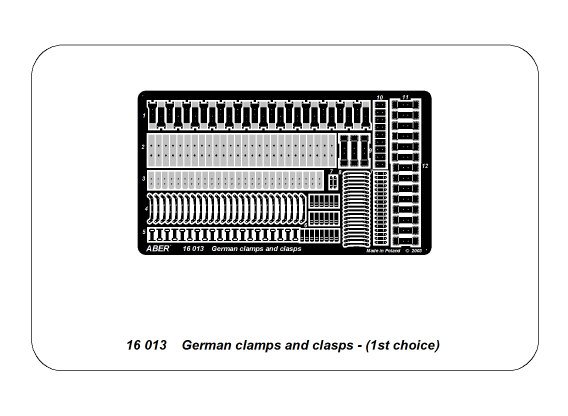 ABR-16-013  Дополнения для  German clamps and clasps для  1/16