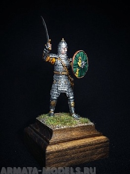 201ТБ ВИМ, пеший монгол военачальник с саблей, 54 мм