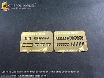 L35A035GR Update Set for Rear Suspension with Spring Loaded Idler of WW II American Half-Track Series (for Dragon Kits) 1/35