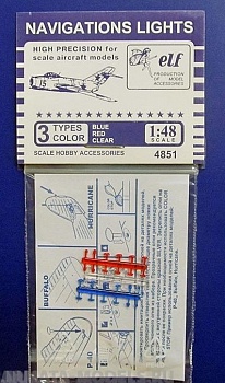 F4851ELF Дополнения для моделей Навигационные огни, 12х3 шт. Синие, Красные, Прозрачные.