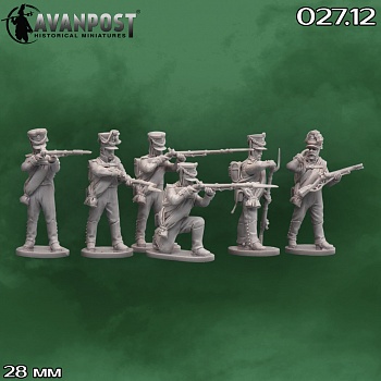027.12АП Фигуры Русская лёгкая пехота: егерская рота