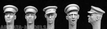 HRH07 5 heads, Soviet WW2 officer’s caps 