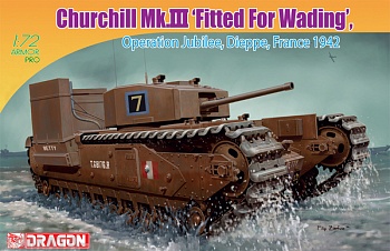 7520Д 1/72 Churchill Mk.III “Fitted For Wading” Operation Jubilee, Dieppe France 1942
