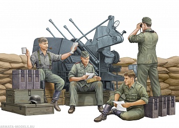 Набор фигурок 00432 Солдаты German Anti-Aircraft Gun Crew