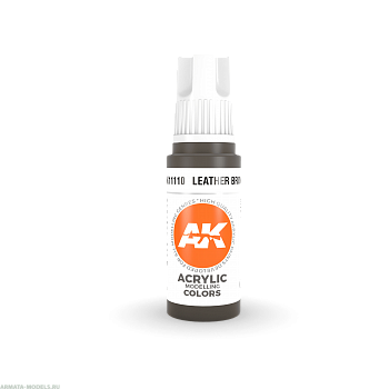 AK11110 Краска акриловая Leather Brown 17ml