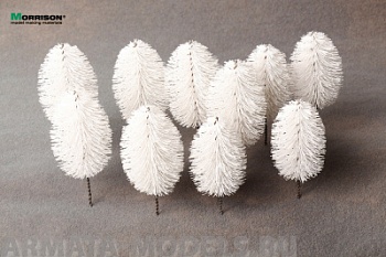 012ez003 Белые деревья для макета. Высота 9-11 см. Набор 10 шт