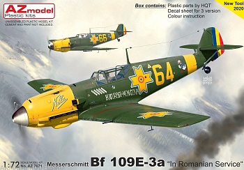 AZ7671 Сборная модель самолета BF 109E-3a „In Romanian Service“