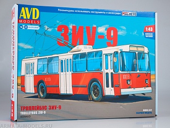 4039AVD Сборная модель Троллейбус ЗИУ-9