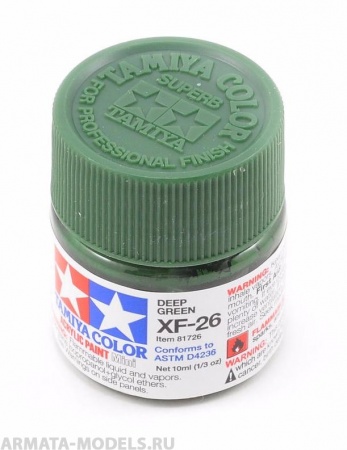81726T XF-26 Deep Green (Насыщенная зеленая) краска акрил. 10мл.