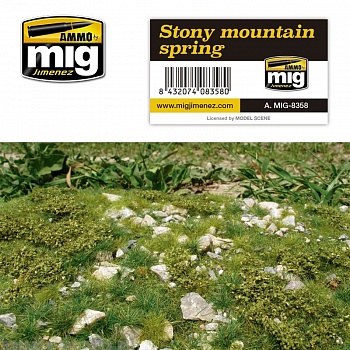AMIG8358 Ammo Mig Основание для диорамы STONY MOUNTAIN - SPRING