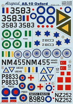PS72-089 Декаль Airspeed AS.10 Oxford