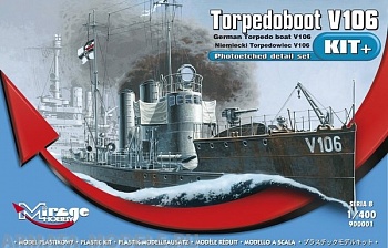 900001 Корабль German Torpedoboot V106 -Kit with detailed photoetched parts