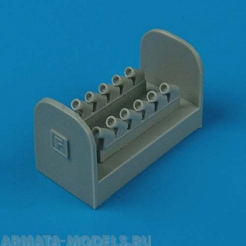 QB72240  Spitfire Mk.XIV Exhaust  Round kit for Fujimi 1/72