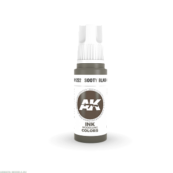 AK11222 Краска акриловая Sooty Black INK 17ml