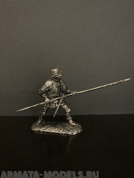 4112ТБ Швейцарец, пикинер в полном доспехе, в закрытом шлеме