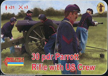 72182ST Фигуры 30 pdr Parrott Rifle with US Crew 1/72 Strelets, 1/72