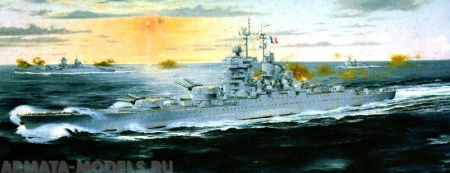 05752 Линкор  Жан Бар 1950 г. Trumpeter