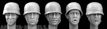 HGH06 5 heads, Ger. WW2 para helmet 
