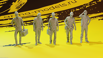 AM14444 Набор фигурок Neo «Техники» 5 шт (Не для свободной продажи)