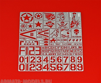 3805J Трафарет Опознавательные знаки современной армии США