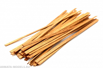070dd004 Деревянные рейки для моделизма. "Охристо-коричневые доски" 20шт.
