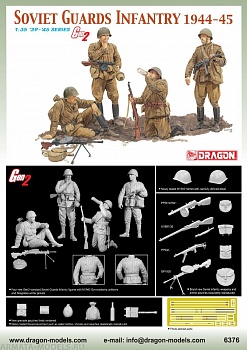 Набор фигурок 6376Д Солдаты SOVIET GUARDS INFANTRY 1944-45 (GEN2)