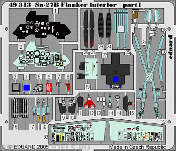 49313ED Su-27 Flanker B interior