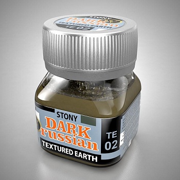 TE-02  Быстросохнущая акриловая смесь для создания реалистичной текстуры: каменистая тёмная русская земля