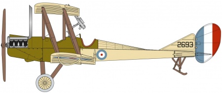 A02101 Самолет Royal Aircraft Factory BE2c Airfix